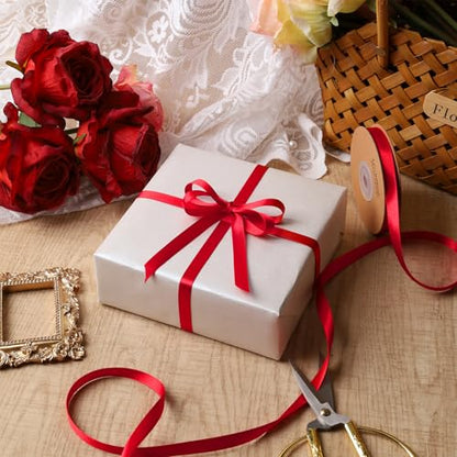Bright Red Satin Ribbon 3