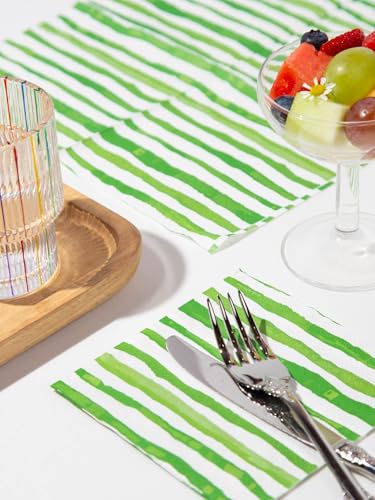 Watercolor Green Paper Napkins 3 (80 Count)