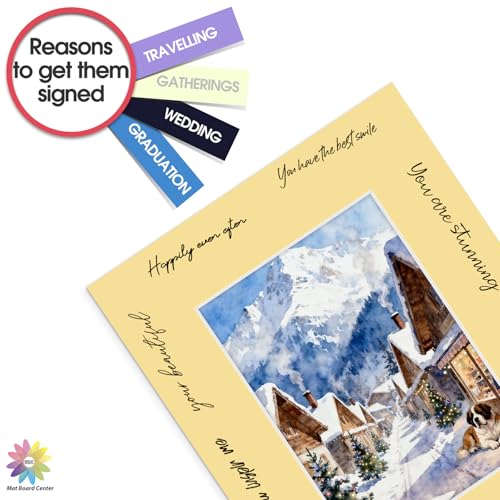 Mat Board Center 25 Pack 8x10 Picture Mat for 5x7 Photo Mixed Color
