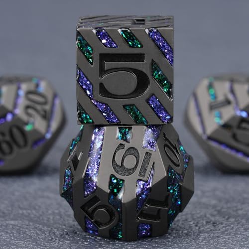 Inlay Metal Dice Set 7pcs