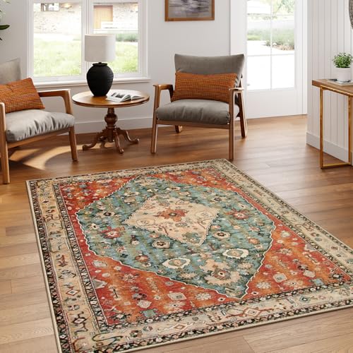 Felice Boho Tribal 5x7 Washable Living Room Bedroom Rug