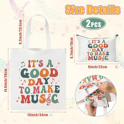 Colorful Music Canvas Bag