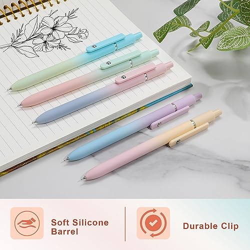 5pcs Gel Pens Black Ink Medium Point 0.7mm Pens (5 Count)