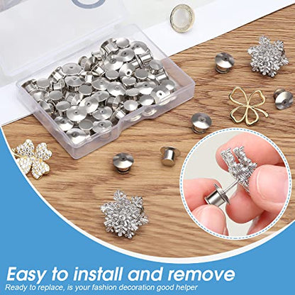60PCS Locking Pin Back Keeper Clasp