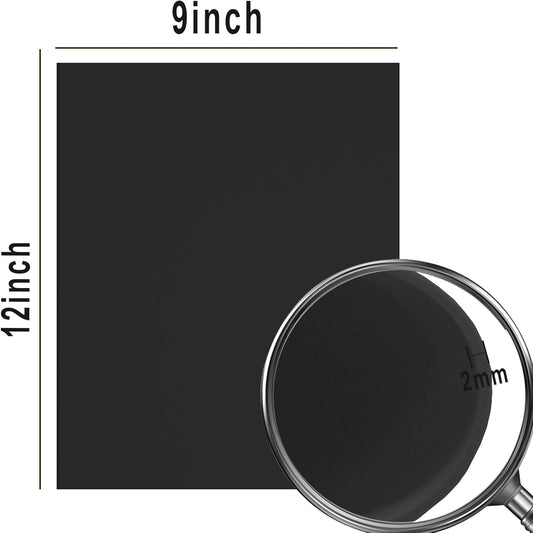 QIDIWIN EVA Foam Craft Sheets - 9x12 Inch 2mm Thick Versatile Non-Adhesive Foam for DIY, Cosplay, Scrapbooking, Classroom Projects - Durable, Flexible, Perfect for Crafting, 12 Pack(Black) - Crafty Corner