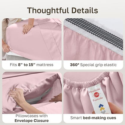 Organic Cotton King Size Sheets Deep Pocket Set