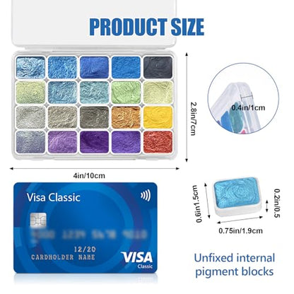 Mini Super Glitter Watercolor Paint Set (20 Count)