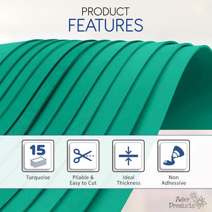 Turquoise EVA Foam Sheets for Crafts