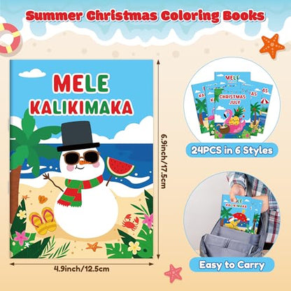 July Christmas Coloring Books (24 Count)