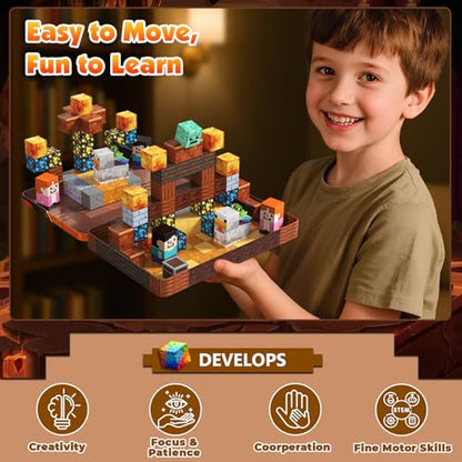 60 PCS Magnetic Blocks with Metal Box