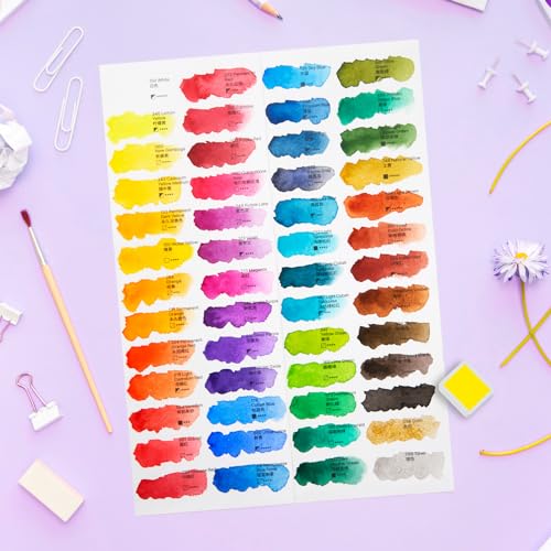MeiLiang 52 Colors Watercolor Paint Set