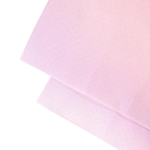 2 Sheets of Pink 11 Count Aida Cloth