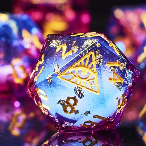 The Eye of Mystery Liquid Core DND Dice Set (7 Count)