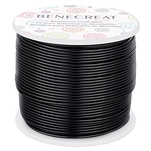 15 Gauge 220FT Black Aluminum Wire Anodized Jewelry Craft Wire for Floral Beading (220 Foot)