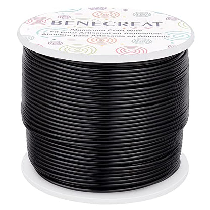 15 Gauge 220FT Black Aluminum Wire Anodized Jewelry Craft Wire for Floral Beading (220 Foot)