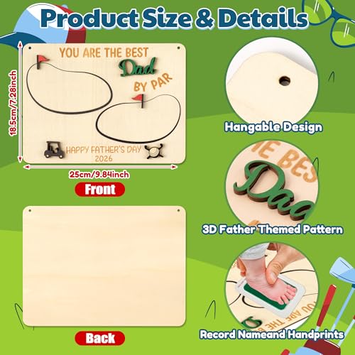 3D Father's Day Baby's Footprint DIY Art Craft with Ink Pad