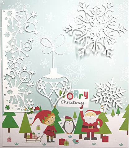 Ammsochy Metal Cutting Dies DIY Merry Christams Embossing Stencil Template Scrapbooking Card Making Mold Photo Album Arts Crafts Tools