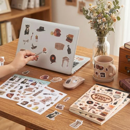 1000Pcs+ Vintage Sticker Book