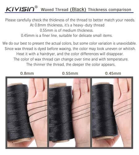 Sturdy Bonded Waxed Polyester Thread (1311 Foot)