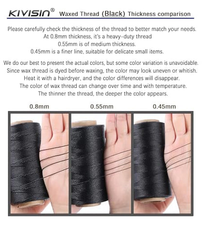 Sturdy Bonded Waxed Polyester Thread (1311 Foot)