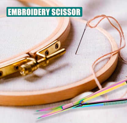 Cross Edge Spring Scissors 5 Inch straight Stainless