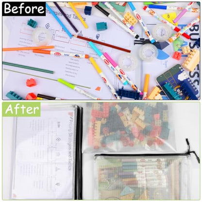 24pcs Mesh Zipper Pouches