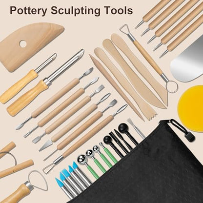 38 Pcs Polymer Clay Sculpting Tools Kit for Adults