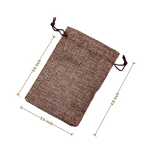 Pack Of 25 Burlap Gift Bags with Drawstring Linen Jewelry Pouches Wedding Hessian Jute Bags for Birthday and Treat Pouches Party Wedding Favors Gift