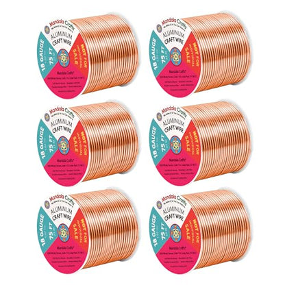 18 Gauge Rose Gold Tone Combo Anodized Aluminum Craft Wire