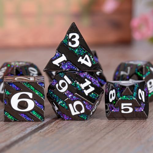 Inlay Metal Dice Set 7pcs