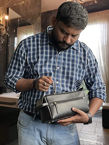 Leather Toiletry Bag for Men