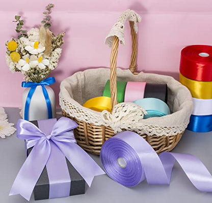 1 1 2 Inch Violet Solid Satin Ribbon for Gift Wrapping (150 Foot)