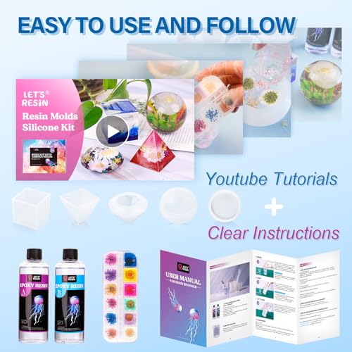 16oz Epoxy Resin Kits and Molds Complete Set for Beginners