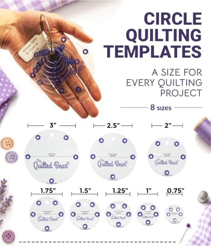 Circle Quilting Templates (8 Count)