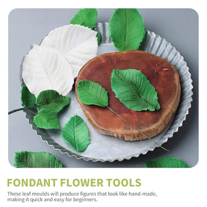 Leaf Petal Veiner Gum Paste Mold Sugar Craft Tools Rose Flower Leaf Vein Double Veiners Mold