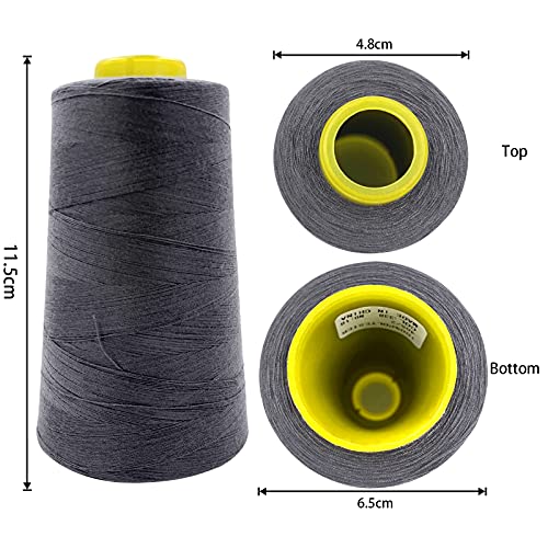 4 Cones of 3000 Yards Each Spool Thread for All Purpose (36000 Foot)
