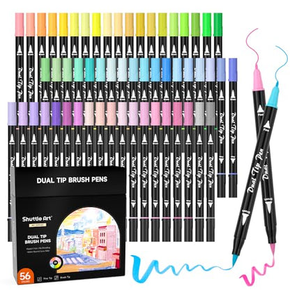 Pastel Brush Pens (56 Count)