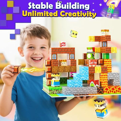 200PCS Magnetic Blocks Educational Toys for Kids Ages 3 (200 Count)