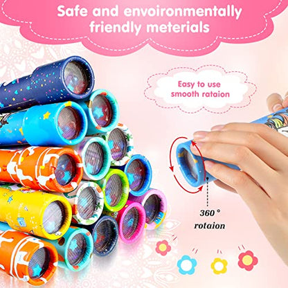 15 Pcs Classic Kaleidoscopes Kids Birthday Party Favor Old Fashioned Vintage Educational Toys Stocking Stuffers Goodie Bag Fillers for Classroom School Return Gifts Carnival Prizes (15 Count)