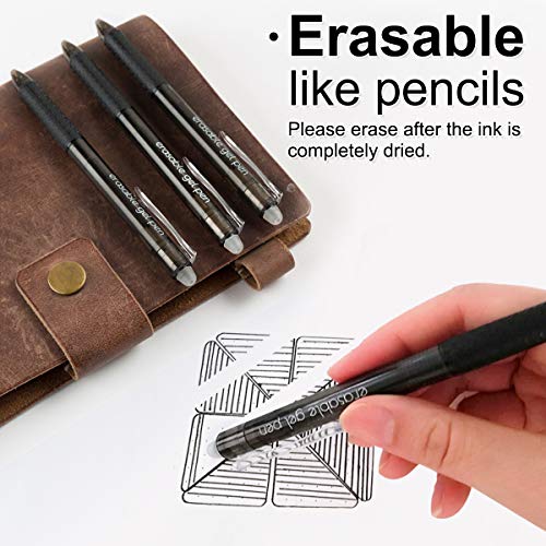 18 Black Retractable Erasable Gel Pens Clicker (18 Count)