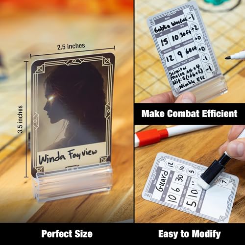 50pcs Erasable DND Initiative Tracker
