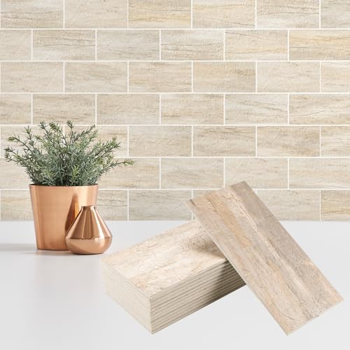 100 Pieces Peel and Stick Backsplash for Kitchen (12.5 Sq Ft)