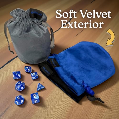 Velvet Drawstring Dice Bag (3 Count)