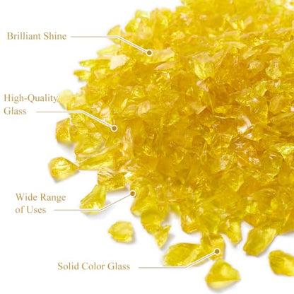 Yellow Crushed Glass for Resin Art & Crafts