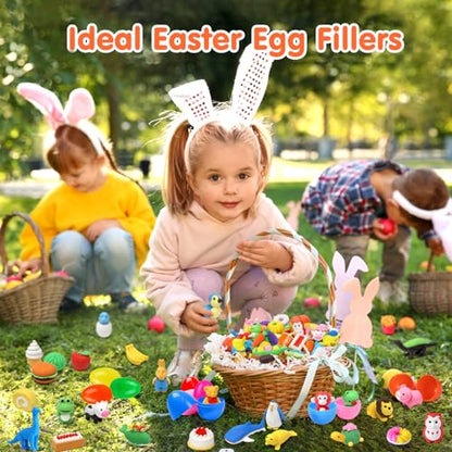 90 Pcs Mini Animal Erasers (90 Count)
