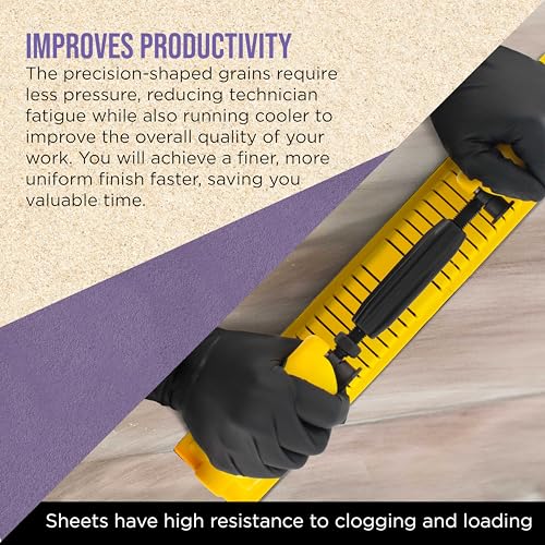 Premium 80 Grit PSA Purple Film Ceramic Longboard Sandpaper (60 Foot)
