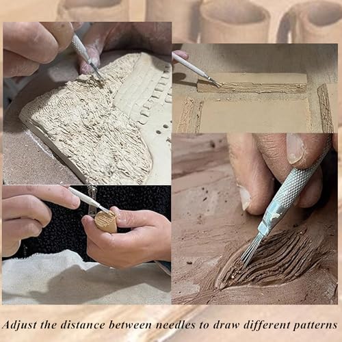 3 PCS Clay Needle Tools Sculpting Ceramics Pottery Carving Tools for Model Clay Supplies