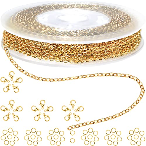 33ft Gold Chain for Jewelry Making Non