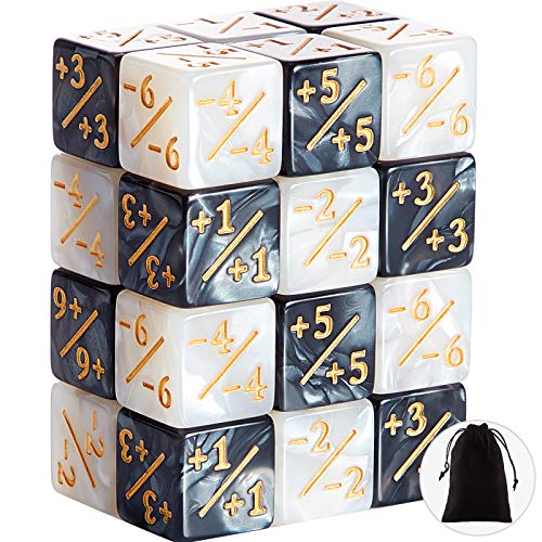 24 Pcs Pieces D6 Dice Counters with 2 Bag