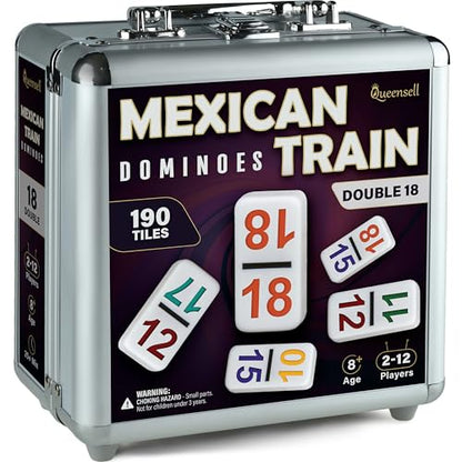 Mexican Train Dominoes Set with Numbers